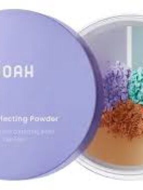 Lavender Topped Loose Setting Powder Compact